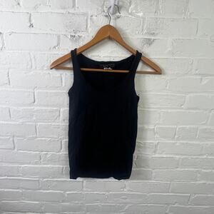 BCBGMaxazria Women's Scoop Neck Tank Top Sleeveless Black Size X-Small